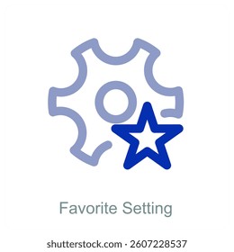 Favorite Setting and configuration icon concept