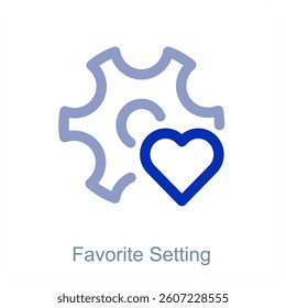 Favorite Setting and configuration icon concept