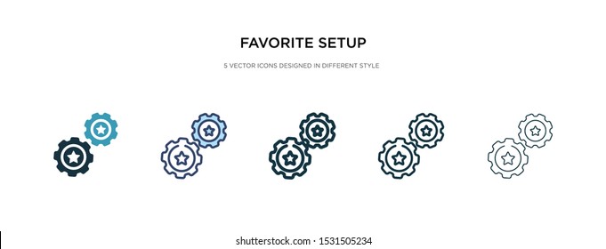 favorite setup icon in different style vector illustration. two colored and black favorite setup vector icons designed in filled, outline, line and stroke style can be used for web, mobile, ui