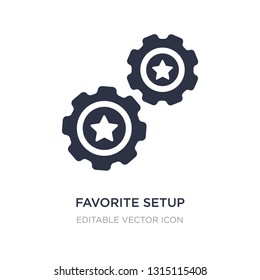 favorite setup icon on white background. Simple element illustration from Web concept. favorite setup icon symbol design.