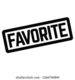 FAVORITE stamp on white