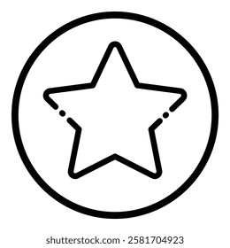 Favorite Star Flat Icon Isolated On White Background