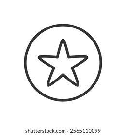 Favorite star line icon. Vector illustration