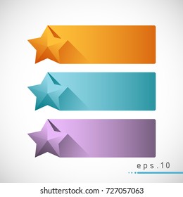 Favorite star vector banners 