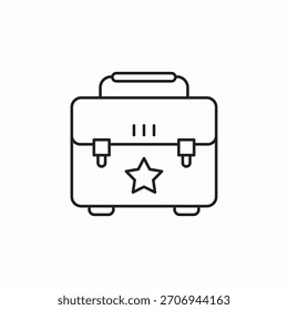 Vector de signo de icono de maleta favorito