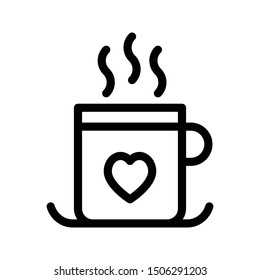 favorite tea thin line vector icon