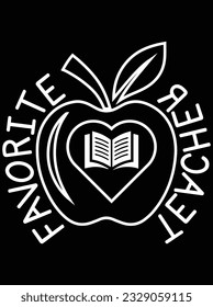 Favorite teacher vector art design, eps file. design file for t-shirt. SVG, EPS cuttable design file