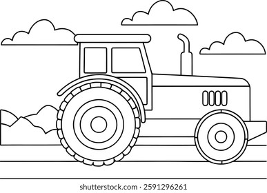 Farmers’ Favorite Tractor Coloring Sheet