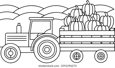 Farmers’ Favorite Tractor Coloring Sheet