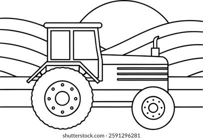 Farmers’ Favorite Tractor Coloring Sheet