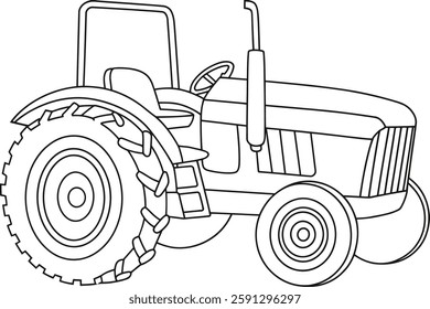 Farmers’ Favorite Tractor Coloring Sheet