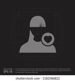 Favorite user icon - Black Creative Background - Free vector icon