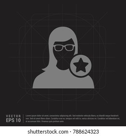 Favorite user icon - Black Creative Background