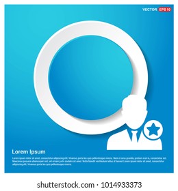 Favorite user icon Blue Web Sticker Button