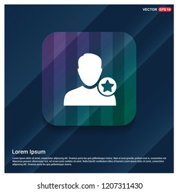 Favorite user icon - Free vector icon