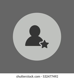 favorite user icon vector, can be used for web and mobile design 