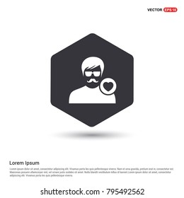 Favorite user icon White Background icon template
