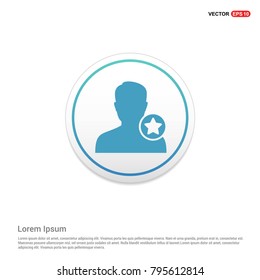 Favorite user icon White Background icon template