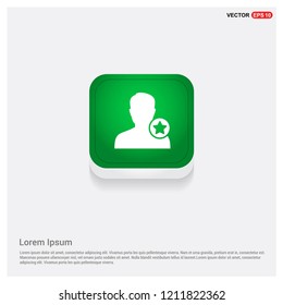 Favorite user iconGreen Web Button - Free vector icon