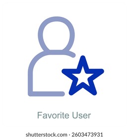 Favorite User and profile icon concept