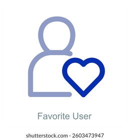 Favorite User and profile icon concept