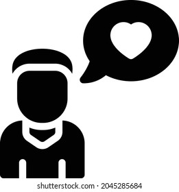 favorite vector glyph flat icon
