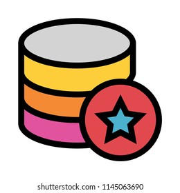 favorite vector line colour icon