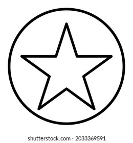 Favorite Vector Outline Icon Isolated On White Background
