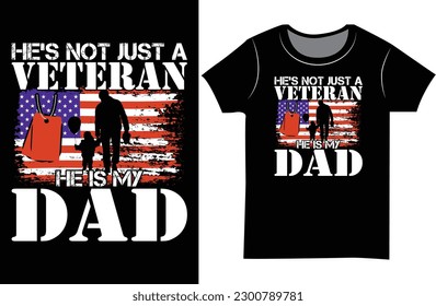 Favorite Veteran Dad T shirt design. Army vector graphics shirt.