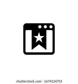 Favorite web icon vector in black solid flat design icon isolated on white background

