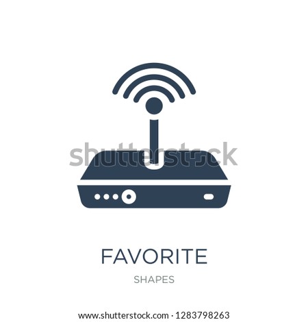 favorite wireles conecction icon vector on white background, favorite wireles conecction trendy filled icons from Shapes collection, favorite wireles conecction vector illustration