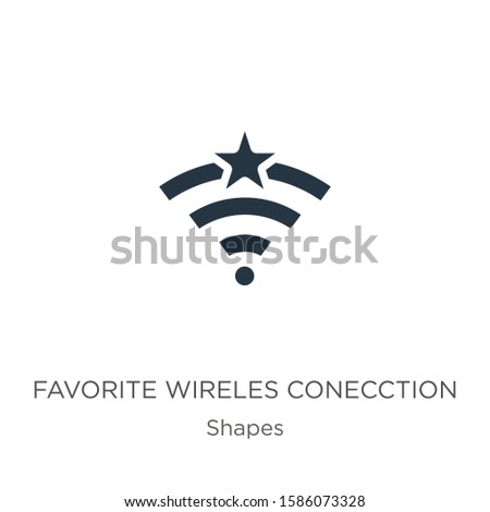 Favorite wireles conecction icon vector. Trendy flat favorite wireles conecction icon from shapes collection isolated on white background. Vector illustration can be used for web and mobile graphic 