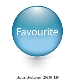 Favorite word blue button