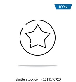 Favorites Button icon isolate on white background.
