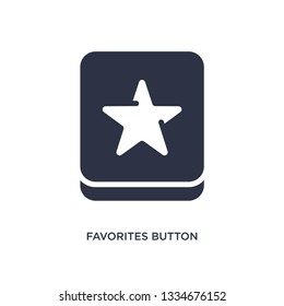 favorites button icon. Simple element illustration from user interface concept. favorites button editable symbol design on white background. Can be use for web and mobile.