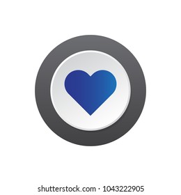 Favorites button icon vector. Heart symbol.