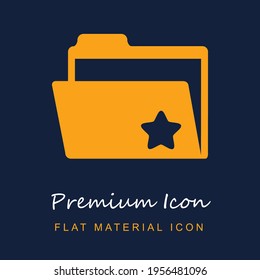 Favorites Folder premium material ui ux isolated vector icon in navy blue and orange colors