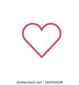 Favorites, heart icon solated minimal linear icon. Valentines day. Line vector icons for websites and mobile minimalistic flat design.