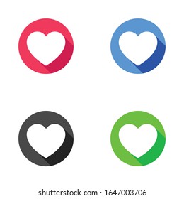 Favorites icon, Heart, Love sign symbol, Bookmark symbol, button