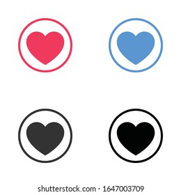 Favorites icon, Heart, Love sign symbol, Bookmark symbol, button