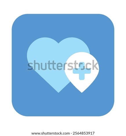 Favorites icon with plus symbol. Favorite icon, heart add plus sign, Medical heart signs. Cardiogram sign. Medicine symbols.