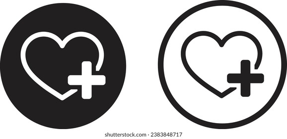 Icono de favoritos establecido en dos estilos aislados en fondo blanco