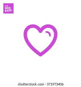 Favorites isolated minimal icon. Heart line vector icon for websites and mobile minimalistic flat design.