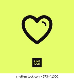 Favorites isolated minimal icon. Heart line vector icon for websites and mobile minimalistic flat design.