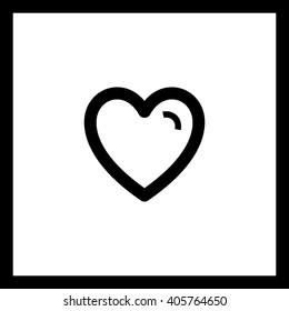 Favorites isolated minimal icon. Heart line vector icon for websites and mobile minimalistic flat design.