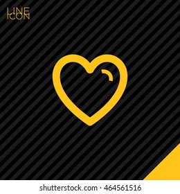 Favorites isolated minimal icon. Heart line vector icon for websites and mobile minimalistic flat design.