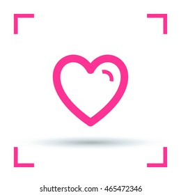 Favorites isolated minimal icon. Heart line vector icon for websites and mobile minimalistic flat design.