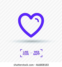 Favorites isolated minimal icon. Heart line vector icon for websites and mobile minimalistic flat design.