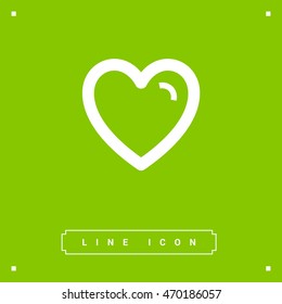 Favorites isolated minimal icon. Heart line vector icon for websites and mobile minimalistic flat design.