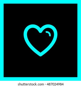 Favorites isolated minimal icon. Heart line vector icon for websites and mobile minimalistic flat design.